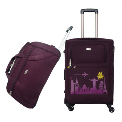 

Timus Suitcase, Duffel Strolley Bag Combo(Purple)