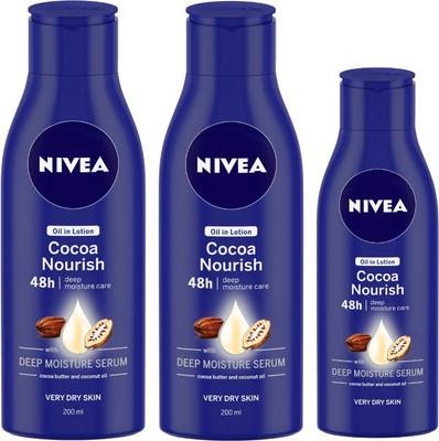 

Nivea Cocoa Nourish 200 ml & Cocoa Nourish Body lotion 120 ml Combo(520 ml)