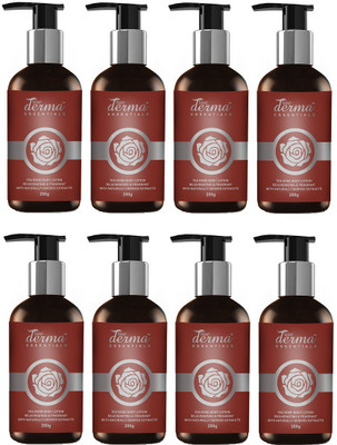 

True Derma Essentials Tea Rose-Rejuvenating & Fragrant Body Lotion (Pack of 8)(200 ml)
