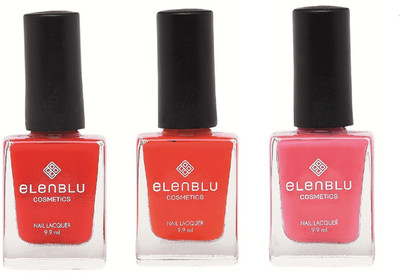 

Elenblu Wicked, Salmon Rust & Chestnut - (9.9ml Each) Matte Nail Polish(Pack of 3)