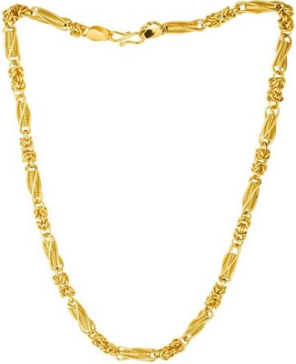 Shine Art 22 K Gold Plated Sachin Chain For Men & Boys Gold-plated Plated Brass, Copper Chain