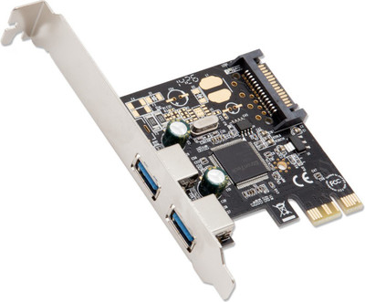 

ANDTRONICS 2 Port USB 3.0 PCI Express Card up to 5 Gbps Speed, with 15 Pin Power Connector PCI-E Network Interface Card(Black)