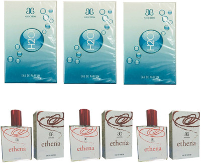 

Arochem 3 H2O and 3 Ethena Perfume 100ML Each (Pack of 6) Eau de Parfum - 600 ml(For Men & Women)
