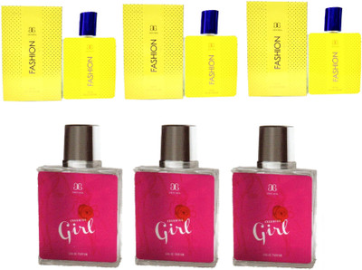 

Arochem 3 Fashion and 3 Charming Girl Perfume 100ML Each (Pack of 6) Eau de Parfum - 600 ml(For Men & Women)