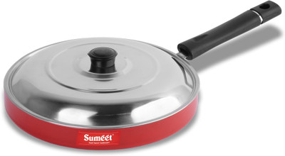 Sumeet Non Stick 2.6mm Thick Pizza Pan - 23cm Dia NA Pan 23 cm diameter with Lid 0.8 L capacity(Aluminium, Non-stick)