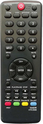LipiWorld HTR-D09B HR27 Remote Control Compatible for  LED LCD Haier Remote Controller(Black)