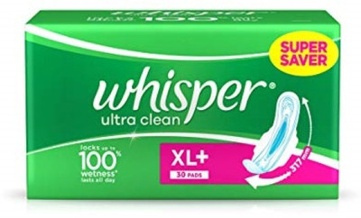 

WHISPER ULTRA CLEAN XL + 30 PADS Sanitary Pad