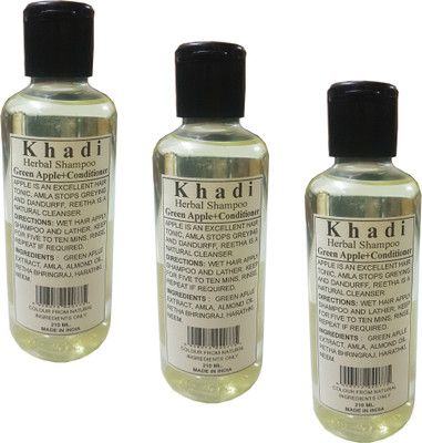 

Khadi Herbal Green Apple+Conditioner Shampoo,210 ml. each Fulfilled by KARTWIZ(630)