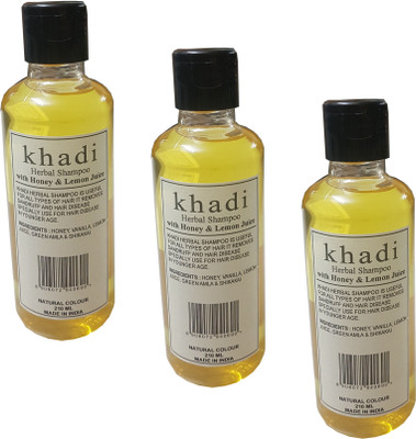 

Khadi Herbal Shampoo with Honey & Lemon Juice,210 ml each Fulfilled by KARTWIZ(630)