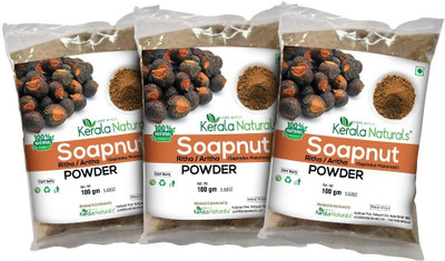 

Kerala Naturals Aritha Powder (Reetha/Soapnut Powder) 300gm - Natural Shampoo for Shiny & Silky hair(300 ml)