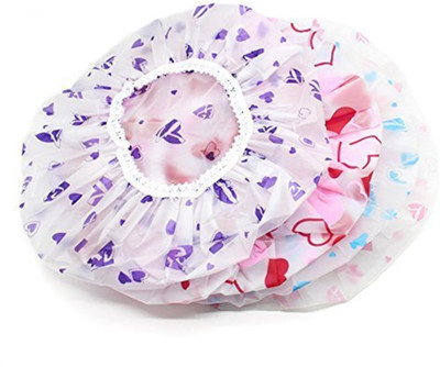 

Vimal Creation Reusable Waterproof Bathroom Shower Caps - for Homes, Spas, Salons, Hair Treatment (4 Pcs)