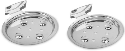 

Intenzo Rose Stainless Steel Soap Dish Holder (Pack of 2)(Silver)
