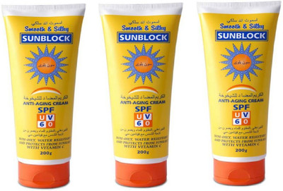 

Soft Touch SUNBLOCK ANTI AGING CREAM WITH SUNSCREEN ( 600 g ) BY SHREE EXIM - SPF 60 PA++(600 g)