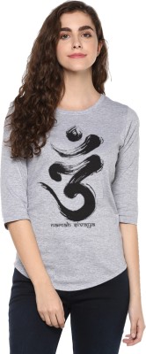 Young trendz Graphic Print Women Round Neck Grey T-Shirt