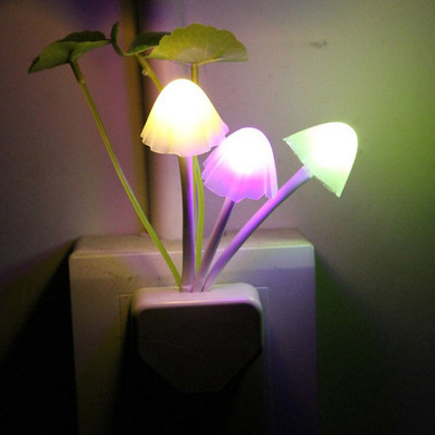 Vennar Automatic On/Off Mushroom Color Changing Multi Color Led Sensor Flower Night Light Night Lamp Night Lamp(11 cm, Multicolor)