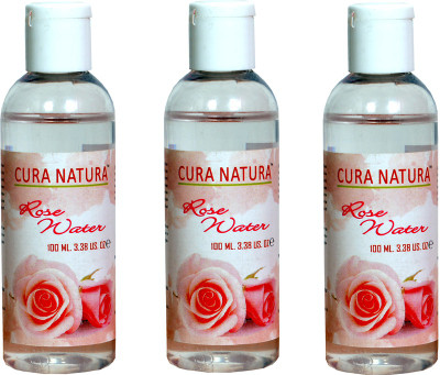 

Cura Natura ORGANIC ROSE WATER`(PACK OF 3)(300 ml)