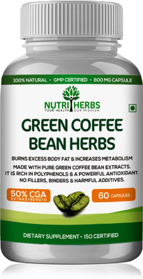

Nutriherbs Green Coffee Beans Extract - 60 Capsules - (Pack of 1)(60 No)