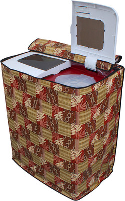 LITHARA Semi-Automatic Washing Machine  Cover(Width: 88.9 cm, Yellow, Maroon)