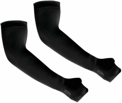 PinKit Nylon Arm Sleeve For Men & Women(Free, Black)