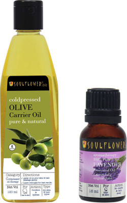 Soulflower Olive & Lavender Essential Oil Set of 2(135 ml)