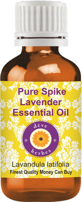 

Deve Herbes Pure Spike Lavender Essential Oil (Lavandula latifolia) 100% Natural Therapeutic Grade Steam Distilled(50 ml)