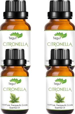 

Tegut Essential Pure Citronella Essential Oil- Cymbopogon Nardus (100% Pure and Natural Therapeutic Grade) (20 ml) (Pack of 4)(20 ml)