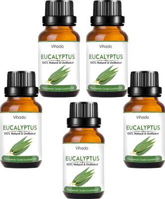 

VIHADO Eucalyptus Essential Oil 100% Pure for Cough, Colds, Clear Breathing, Joints Pain, Mosquitos (15 ml) (Pack of 5)(15 ml)