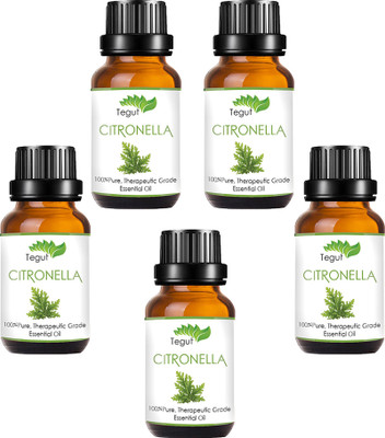 

Tegut Naturals Citronella Oil, 100% Pure, Natural & Undiluted (15 ml) (Pack of 5)(15 ml)