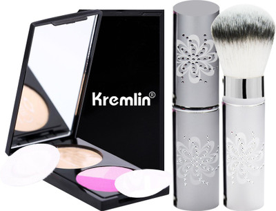 adbeni Makeup Brush And Dual Compact With Blush Pack of 2-KC101A-23-3(2 Items in the set)