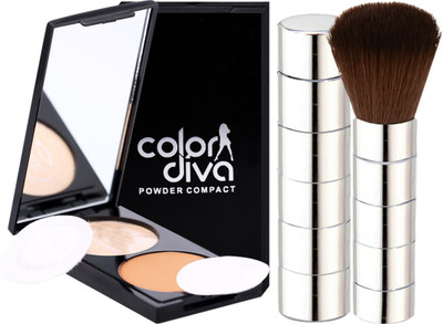 adbeni Makeup Brush With Dual Compact Pack of 2-CDCP101-17-2(2 Items in the set)