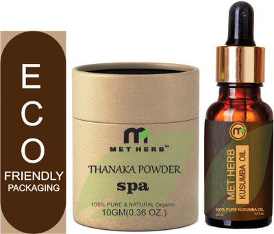 

Metherb Thanaka bark powder 10g & kusumba safflower Essential 15 ml oil for hair removal solution(Set of 2)