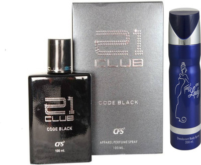 

CFS 21 Club Ice Water Perfume 100 Ml + Lady Blue Body Spray 200Ml(Set of 2)
