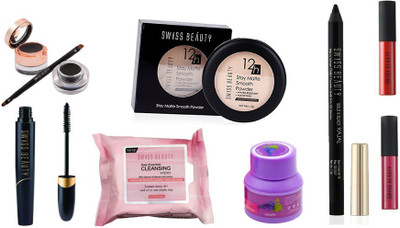 

Rtb SwissBeauty Perfect Eyes and Face Makeup Handbag Combo(Set of 8)