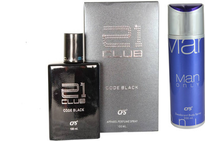 

CFS 21 Club Ice Water Perfume 100 Ml + Man Only Blue Body Spray 200Ml(Set of 2)