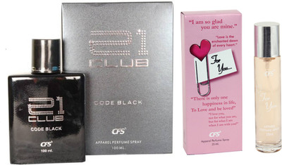 

CFS 21 Club Ice Water Perfume 100 Ml + For You Perfume 25Ml(Set of 2)