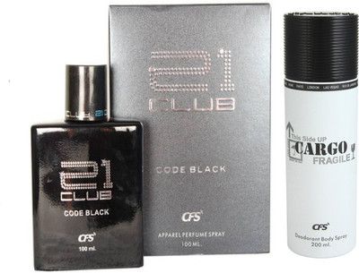 

CFS 21 Club Ice Water Perfume 100 Ml + Cargo White Body Spray 200Ml(Set of 2)