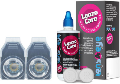 

LenzoCare Color Lenses With 100 ml Multipurpose Solution & Lens Case Monthly(-0.00, Colored Contact Lenses, Pack of 2)