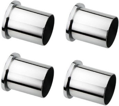 GROWNIX Silver Rod Rail Bracket Metal(Pack of 4)