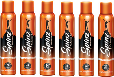 

Spinz Achiever Deodorant Body Spray 150ml Each (Pack of 6) Deodorant Spray - For Women(900 ml, Pack of 6)
