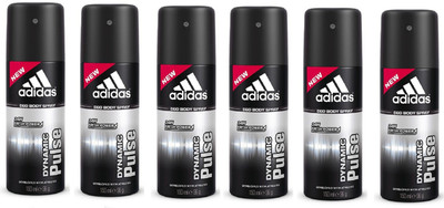 

ADIDAS Dynamic Pulse Deodorant Body Spray 150ML Each (Pack of 6) Deodorant Spray - For Men(900 ml, Pack of 6)