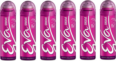 

EVA Groove Deodorant Spray for Women 125ML Each (Pack of 6) Deodorant Spray - For Women(750 ml, Pack of 6)