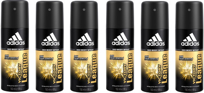 

ADIDAS Victory League Deodorant Body Spray 150ML Each (Pack of 6) Deodorant Spray - For Men(900 ml, Pack of 6)