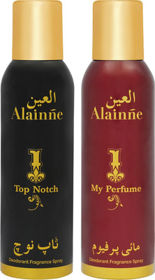 Alainne Combo Top Notch & My Perfume Deodorant Spray - For Men & Women(300 ml, Pack of 2)