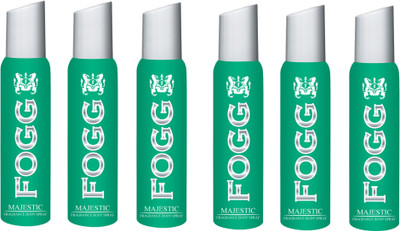 

Fogg Majestic Fragrant Body Spray for Men 120ML Each (Pack of 6) Deodorant Spray - For Men(720 ml, Pack of 6)