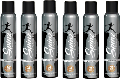

Spinz Livewire Deodorant Body Spray 150ml Each (Pack of 6) Deodorant Spray - For Women(900 ml, Pack of 6)