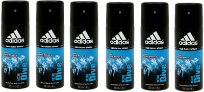 

ADIDAS Ice Dive Deodorant Body Spray 150ML Each (Pack of 6) Deodorant Spray - For Men(900 ml, Pack of 6)