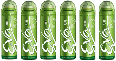 

EVA Flirt Deodorant Spray for Women 125ML Each (Pack of 6) Deodorant Spray - For Women(750 ml, Pack of 6)