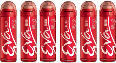 

EVA Blush Deodorant Spray for Women 125ML Each (Pack of 6) Deodorant Spray - For Women(750 ml, Pack of 6)