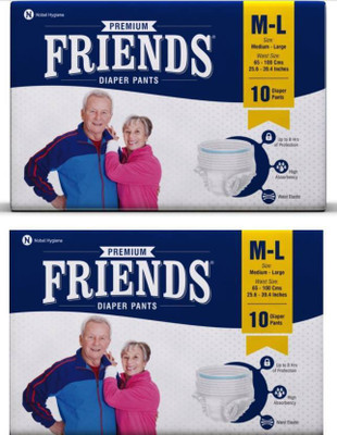 

Vartika Friends PULL UPS / DIAPER PANTS PACK OF 2 - M (2 Pieces) Adult Diapers - M - L(10 Pieces)
