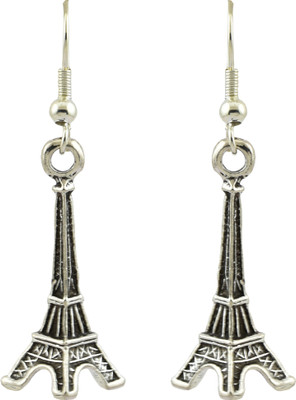 HIGH TRENDZ Oxidised German Silver Stylish Eiffel Tower Charm German Silver Drops & Danglers